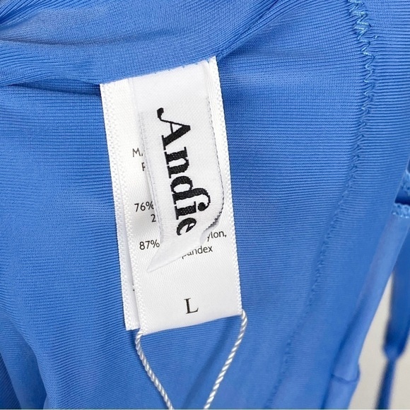 Andie The Lagos One Piece Swimsuit Blue Size L NWT - Picture 9 of 10